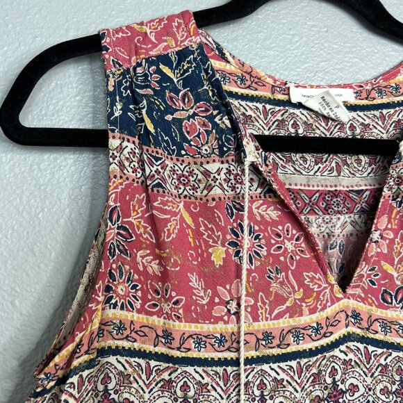 BeachLunchLounge Flowy Sleeveless Dress Patterned Knee Length Lightweight Small - Picture 6 of 8